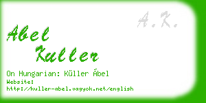 abel kuller business card